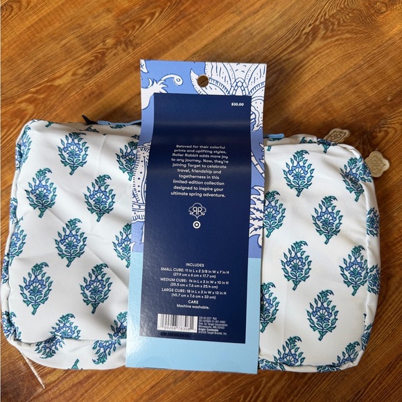 NWT Roller Rabbit x Target 3pc Packing Cube Set - Blue - Picture 2 of 7